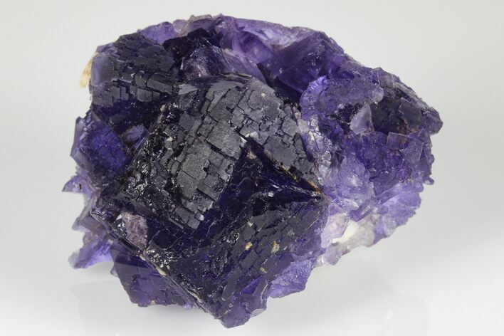 Purple, Cubic Fluorite Crystal Cluster - Berbes, Spain #183828